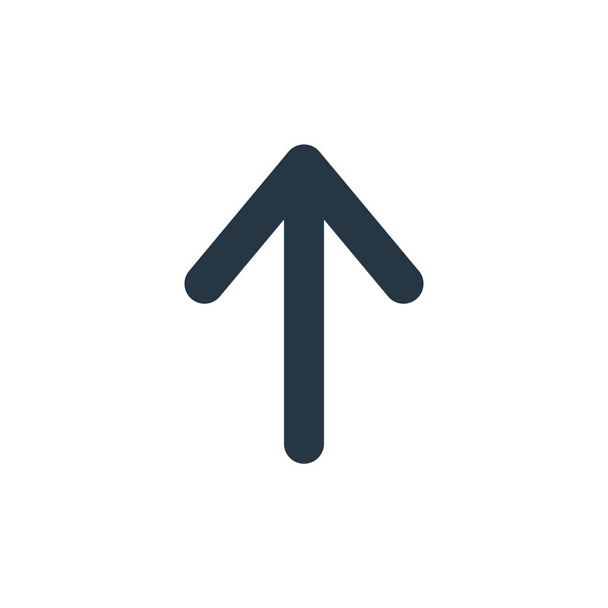 up arrow icon vector from arrow concept. Thin line illustration of up arrow editable stroke. up arrow linear sign for use on web and mobile apps, logo, print media. - Vector, Image