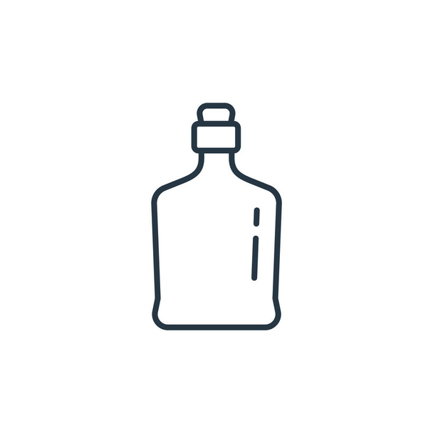 Flaschensymbol-Vektor aus antiken Konzept. Dünne Abbildung der Flasche editierbaren Strich. Flaschenschild für Web und mobile Apps, Logo, Printmedien. - Vektor, Bild