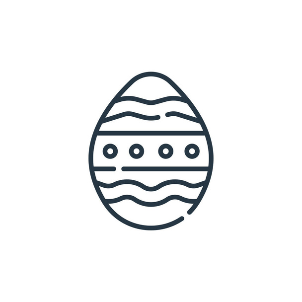 vektor velikonočních vajíček z konceptu jara. Tenká čára ilustrace velikonočního vajíčka upravitelného tahem. Velikonoční vajíčko lineární znak pro použití na webových a mobilních aplikacích, logo, tisková média. - Vektor, obrázek