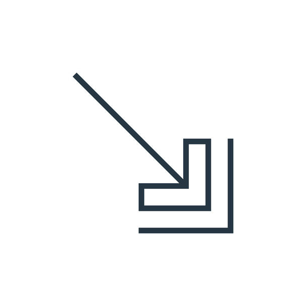 diagonal flecha icono vector de concepto de flechas. Ilustración en línea delgada del trazo editable de flecha diagonal. flecha diagonal signo lineal para su uso en aplicaciones web y móviles, logotipo, medios de impresión. - Vector, imagen