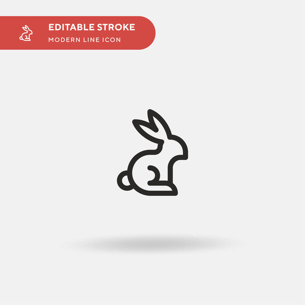 Kaninchen Einfaches Vektor-Symbol. Illustration Symbol-Design-Vorlage für Web-Mobile UI-Element. Perfektes modernes Farbpiktogramm auf editierbarem Strich. Kaninchen-Symbole für Ihr Geschäftsprojekt - Vektor, Bild