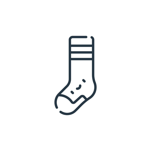 Calcetines icono vector del concepto de béisbol. Ilustración de línea delgada de calcetines de carrera editable. calcetines signo lineal para su uso en aplicaciones web y móviles, logotipo, medios impresos. - Vector, Imagen