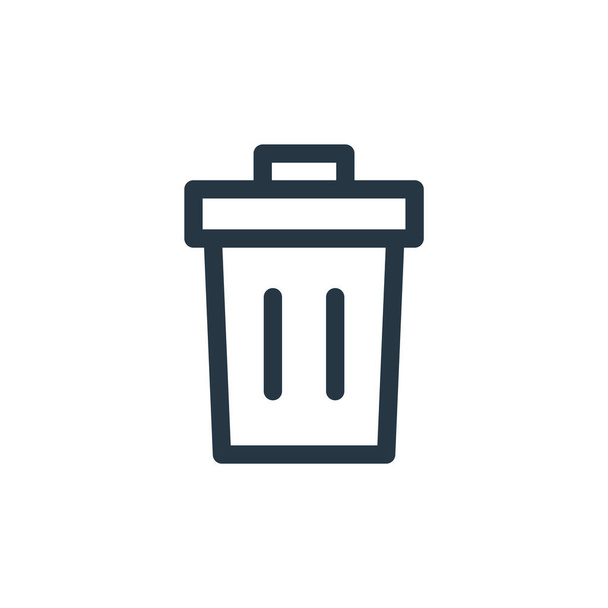 trash can icon vector from miscellaneous concept. Thin line illustration of trash can editable stroke. trash can linear sign for use on web and mobile apps, logo, print media. - Vector, Image
