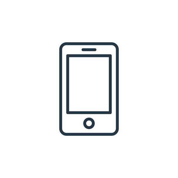 telefon ikon vektor intelligens eszközök koncepció. Vékony vonal illusztrálja a telefon szerkeszthető stroke. telefon lineáris jel webes és mobil alkalmazásokhoz, logóhoz, nyomtatott médiához. - Vektor, kép