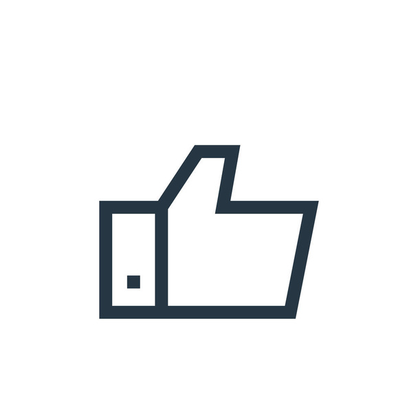 thumbs up icon vector from customer reviews concept. Thin line illustration of thumbs up editable stroke. thumbs up linear sign for use on web and mobile apps, logo, print media. - Vector, Image