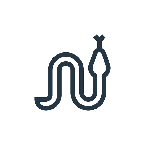 Hadí ikona vektor z konceptu Morocco. Tenká čára ilustrace hada upravitelného tahem. hadí lineární znak pro použití na webových a mobilních aplikacích, logo, tisková média. - Vektor, obrázek