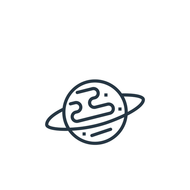 uránusz ikon vektor az űrből koncepció. Vékony vonal illusztrációja uránusz szerkeszthető stroke. uránusz lineáris jel webes és mobil alkalmazásokhoz, logóhoz, nyomtatott médiához. - Vektor, kép