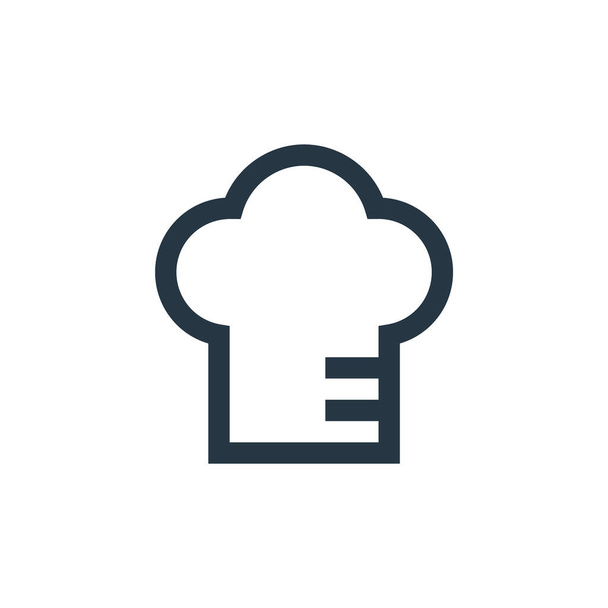 chef hoed icoon vector van restaurant concept. Dunne lijn illustratie van chef hoed bewerkbare beroerte. chef hoed lineair teken voor gebruik op web en mobiele apps, logo, printmedia. - Vector, afbeelding