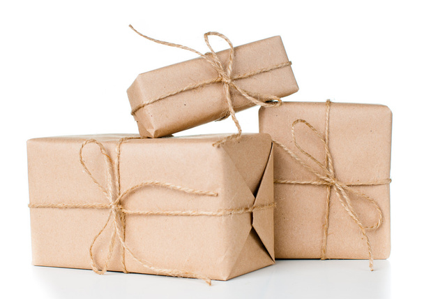 Несколько подарочных коробок, почтовые посылки
 - Фото, изображение