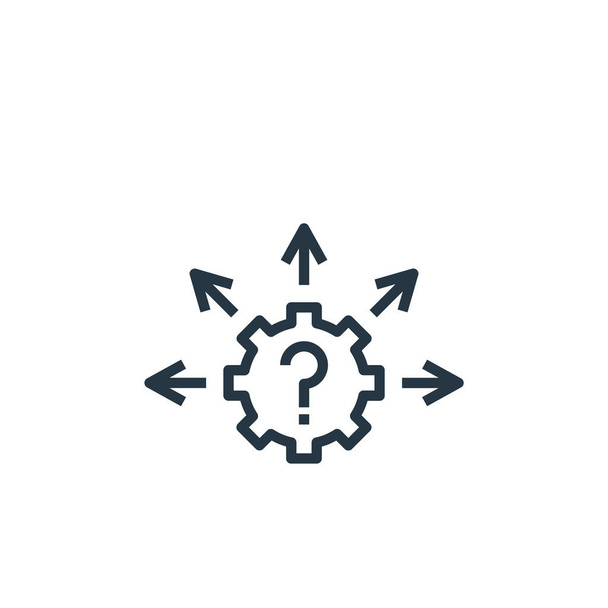 decision making icon vector from startup and development concept. Thin line illustration of decision making editable stroke. decision making linear sign for use on web and mobile apps, logo, print  - Vector, Image