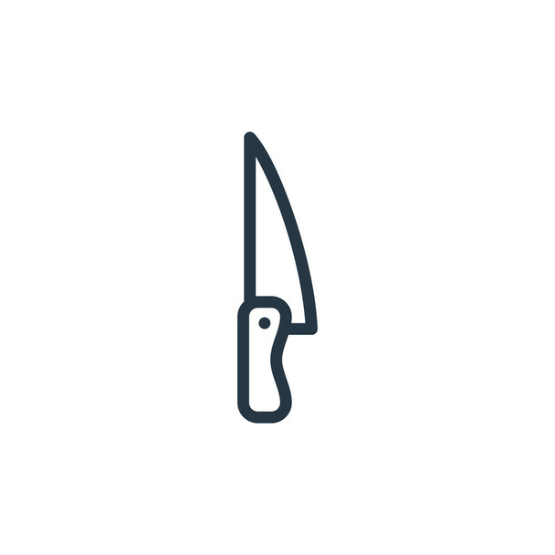 knife icon vector from kitchen concept. Thin line illustration of knife editable stroke. knife linear sign for use on web and mobile apps, logo, print media. - Vector, Image