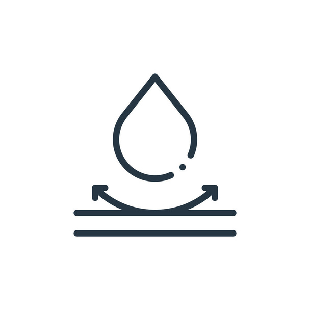 Kumaş konseptinden su geçirmez kumaş ikonu vektörü. Düzenlenebilir su geçirmez dokunun ince bir çizgisi. Web ve mobil uygulamalarda kullanmak için su geçirmez kumaş işareti, logo, yazdırma  - Vektör, Görsel