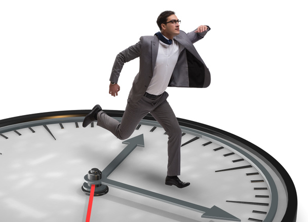 Бизнесмен в концепции управления временем - Фото, изображение