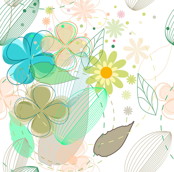 Vector flower seamless background - Διάνυσμα, εικόνα
