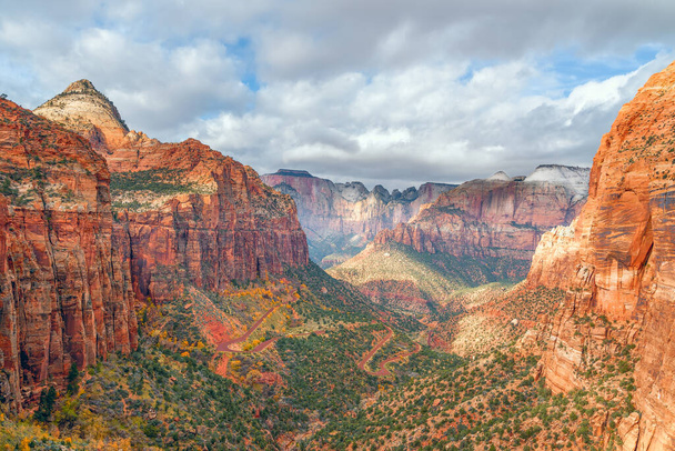 Canyon Overlook in autumn. Zion National Park. Utah. USA  - Photo, Image