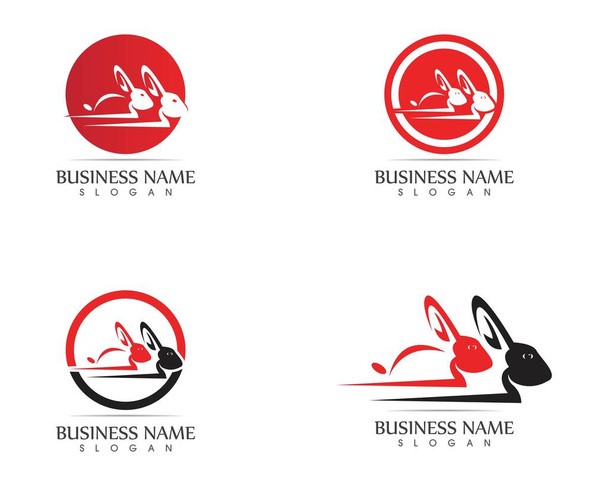 Дизайн векторной иконки логотипа кролика - Вектор,изображение