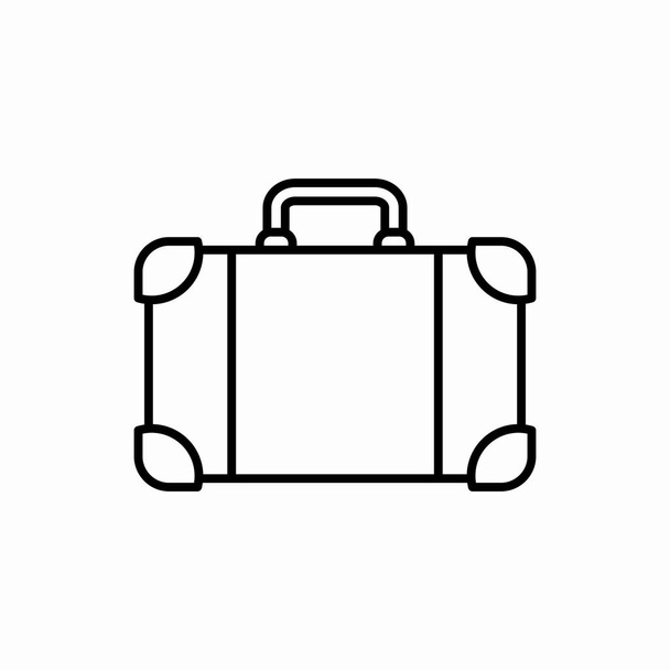 Taslak bavul ikonu. Bavul vektör illüstrasyonu. Web ve mobil için sembol - Vektör, Görsel