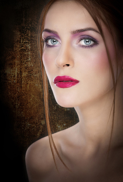 Profesyonel makyaj - güzel kadın sanat portre - Fotoğraf, Görsel