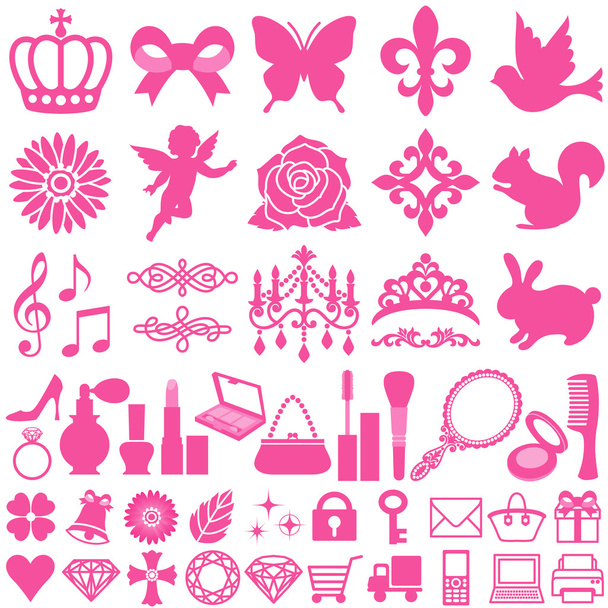 Beauty icons - Vector, Image