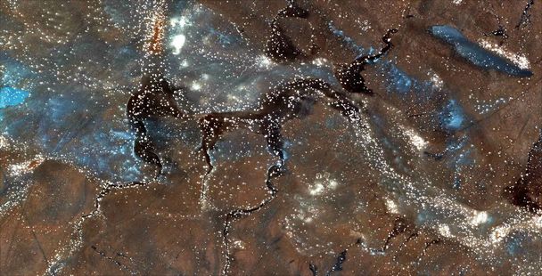 Звездный микроволновый фон, абстрактная фотография пустынь Африки с воздуха, воздушный вид пустынных пейзажей, Жанр: Абстрактный натурализм, от абстрактного до образного, современное фото, фото со склада, - Фото, изображение