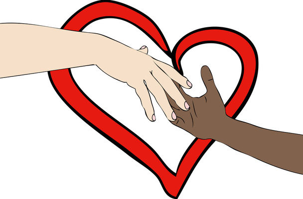 A união contra o racismo
 - Vetor, Imagem