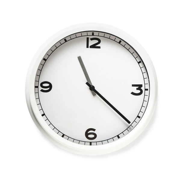 Simple clock on white background - Fotó, kép