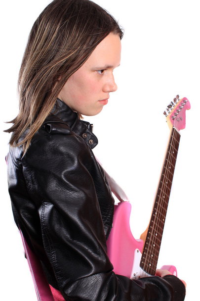 Adolescente avec guitare
 - Photo, image