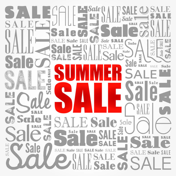 SUMMER SALE word cloud collage, business concept background - Photo, Image