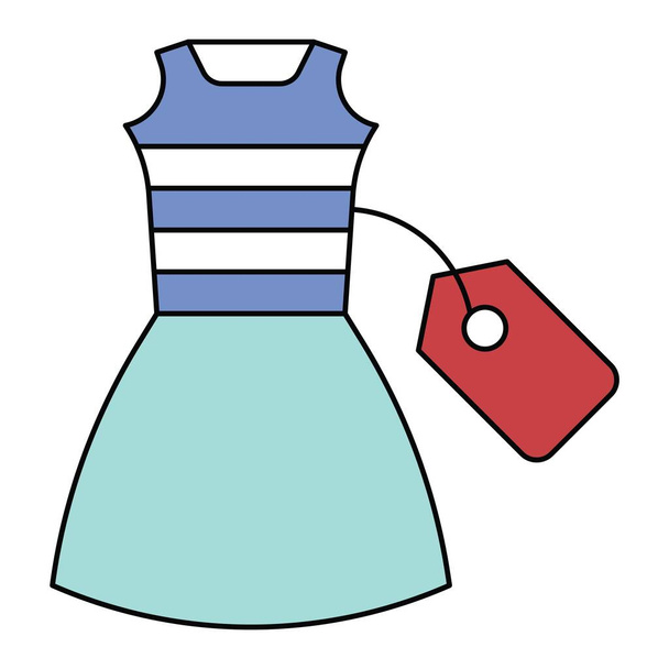 Ikona šatů, Letní prodej související vektorové ilustrace - Vektor, obrázek