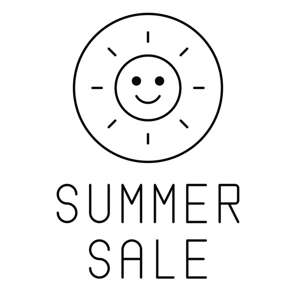 Letní prodej nálepka prvky ikona, Letní prodej související vektorové ilustrace - Vektor, obrázek