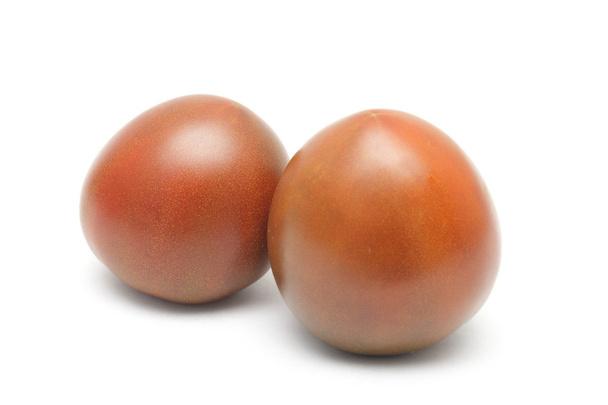 dwie dojrzałe pomidory na białym tle - Zdjęcie, obraz