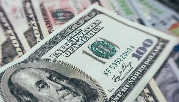 Macro One Hundred Dollar Bills - Photo, Image