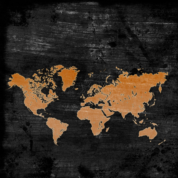 grunge mapa světa - Fotografie, Obrázek