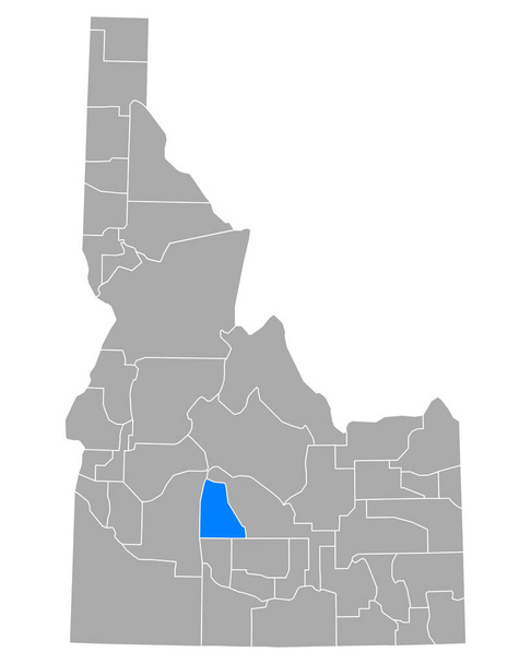 Map of Camas in Idaho - Vector, Image