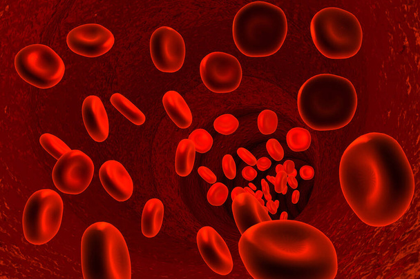Células sanguíneas.3d render - Foto, Imagen
