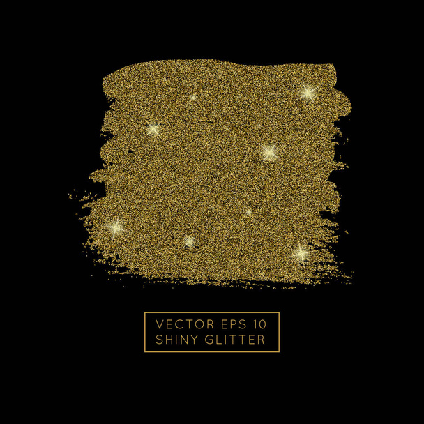 Λαμπερό φόντο διάνυσμα χρυσό glitter. Λαμπερή αστραφτερή υφή σκόνης αστεριού για πλούσια ευχετήρια κάρτα πολυτέλειας. Μεμονωμένα  - Διάνυσμα, εικόνα