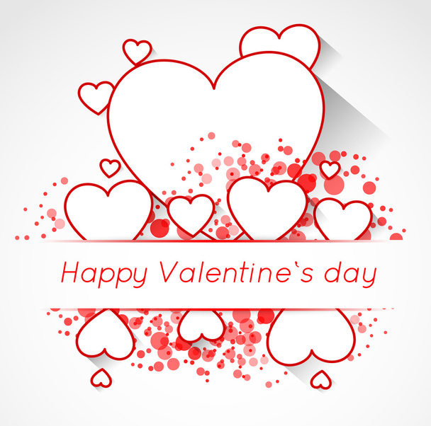 abstract valentine postcard with heart - Vector, Imagen