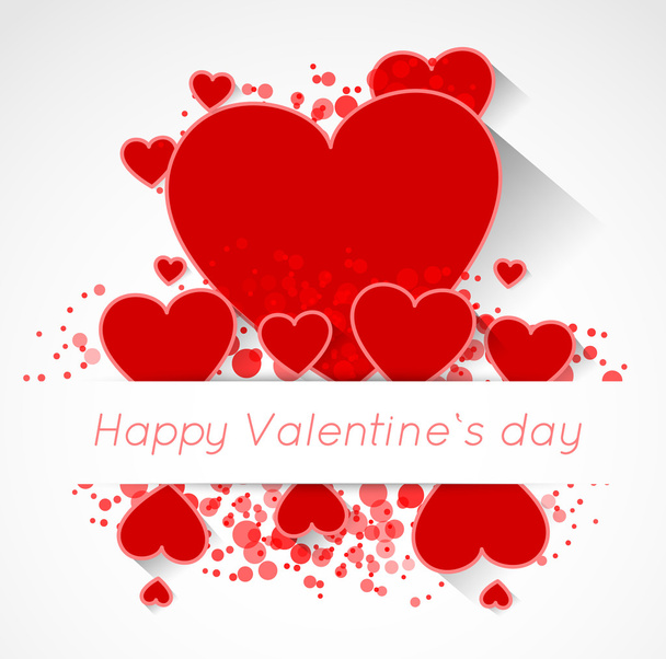 abstract valentine postcard with heart - Vector, Image