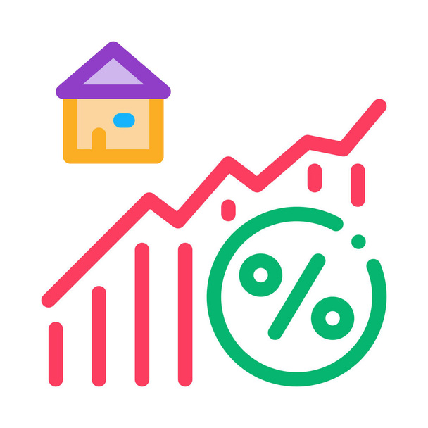 crescita immobiliare infografica icona vettore. crescita immobiliare segno infografico. illustrazione simbolo di colore - Vettoriali, immagini