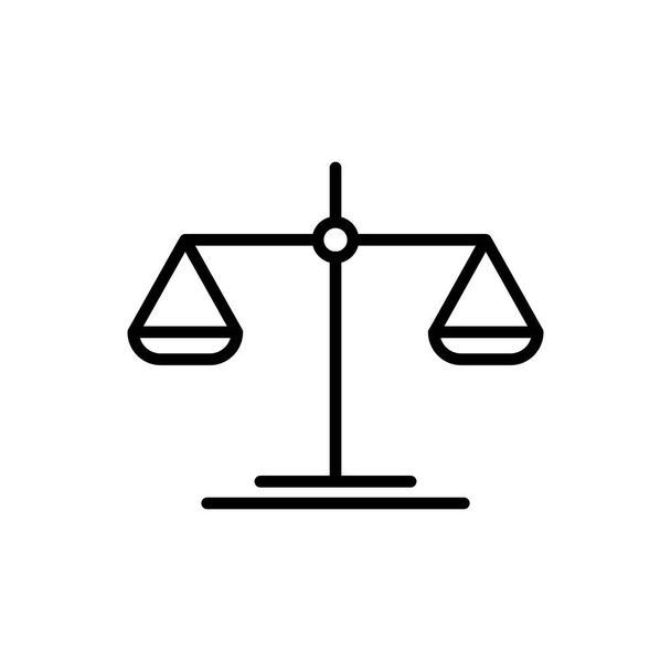 Ilustração Gráfico vetorial do ícone de escala. Apto para julgamento, justiça, lei, igual etc.
. - Vetor, Imagem
