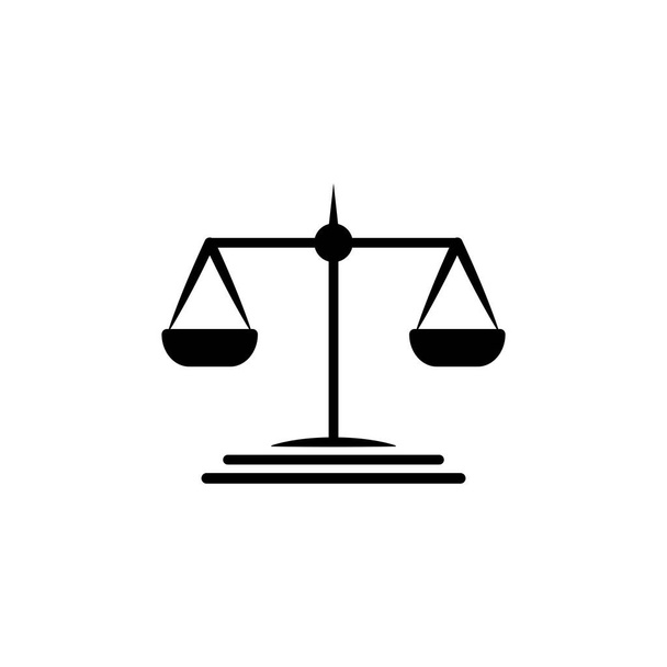 Ilustración Gráfico vectorial del icono de escala. Apto para el juicio, la justicia, la ley, la igualdad, etc.
. - Vector, Imagen