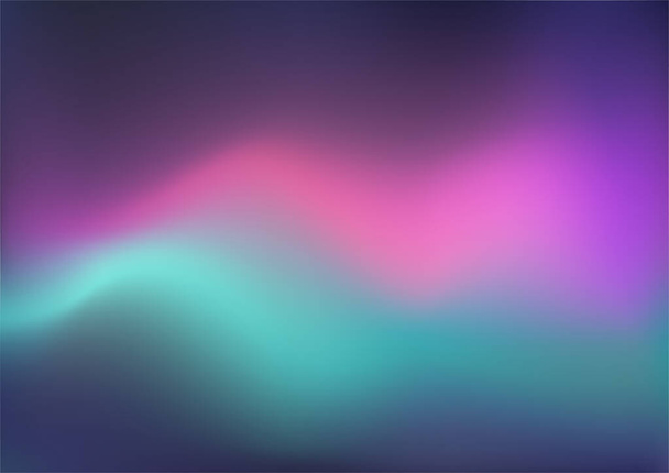 Northern lights, bright gradient background horizontal format, vector illustration - Vector, Image