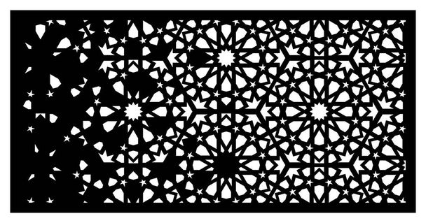 Arabeskien vektoripaneeli. Laserleikkaus. Malli sisätilojen osio arabialaiseen tyyliin. Arabesque cnc näyttö, paneeli - Vektori, kuva
