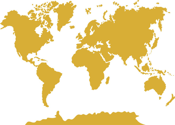 mappa del mondo silhouette - Vettoriali, immagini
