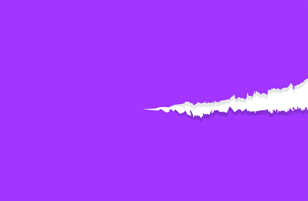 Papier lila mit Tränenmarken für den Bannerkopierraum, Papierripp zerrissener lila quadratischer Hintergrund, Papier mit Kantenriss, Papierkartenripp für Werbebotschaftstext, lila Notizblock mit zerrissener Textur - Vektor, Bild