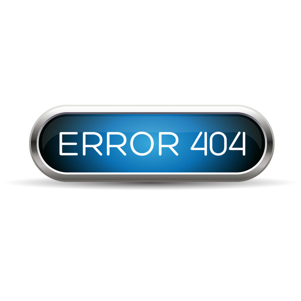 Error 404 web blue button - Vector, Image