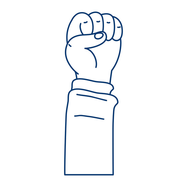 mão punho humano ícone de protesto
 - Vetor, Imagem