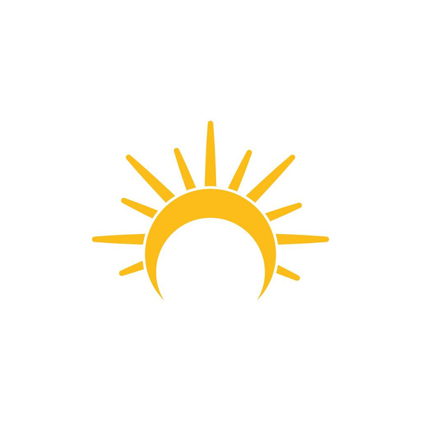 太陽イラストロゴベクトルアイコンテンプレート - ベクター画像