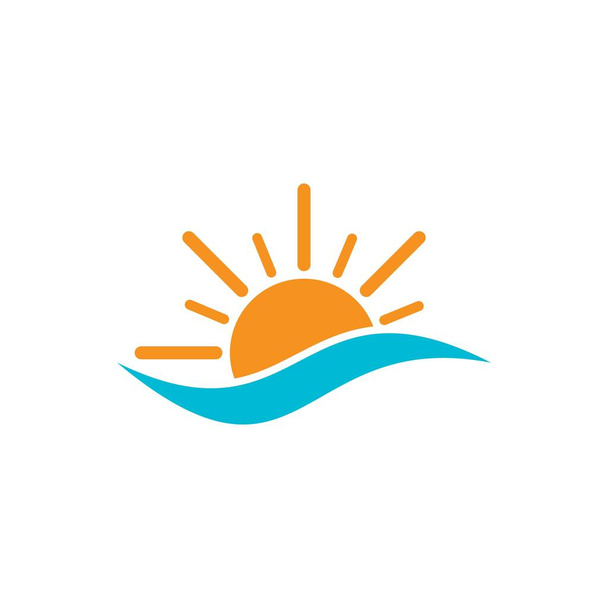 modello di icona vettoriale logo illustrazione sole - Vettoriali, immagini