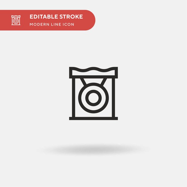 Gong Simple vector icon. Illustration symbol design template for web mobile UI element. Perfect color modern pictogram on editable stroke. Gong icons for your business project - Vector, Image